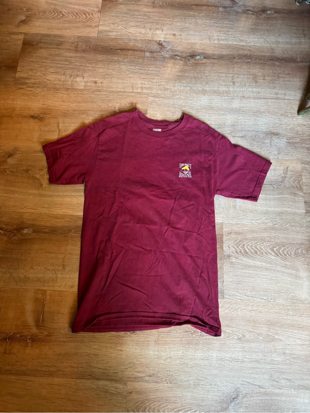 The Salty Dog Cafe Men's Short-Sleeve T-Shirt in Maroon